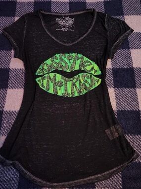 Y2k scene emo rocker girl shirt